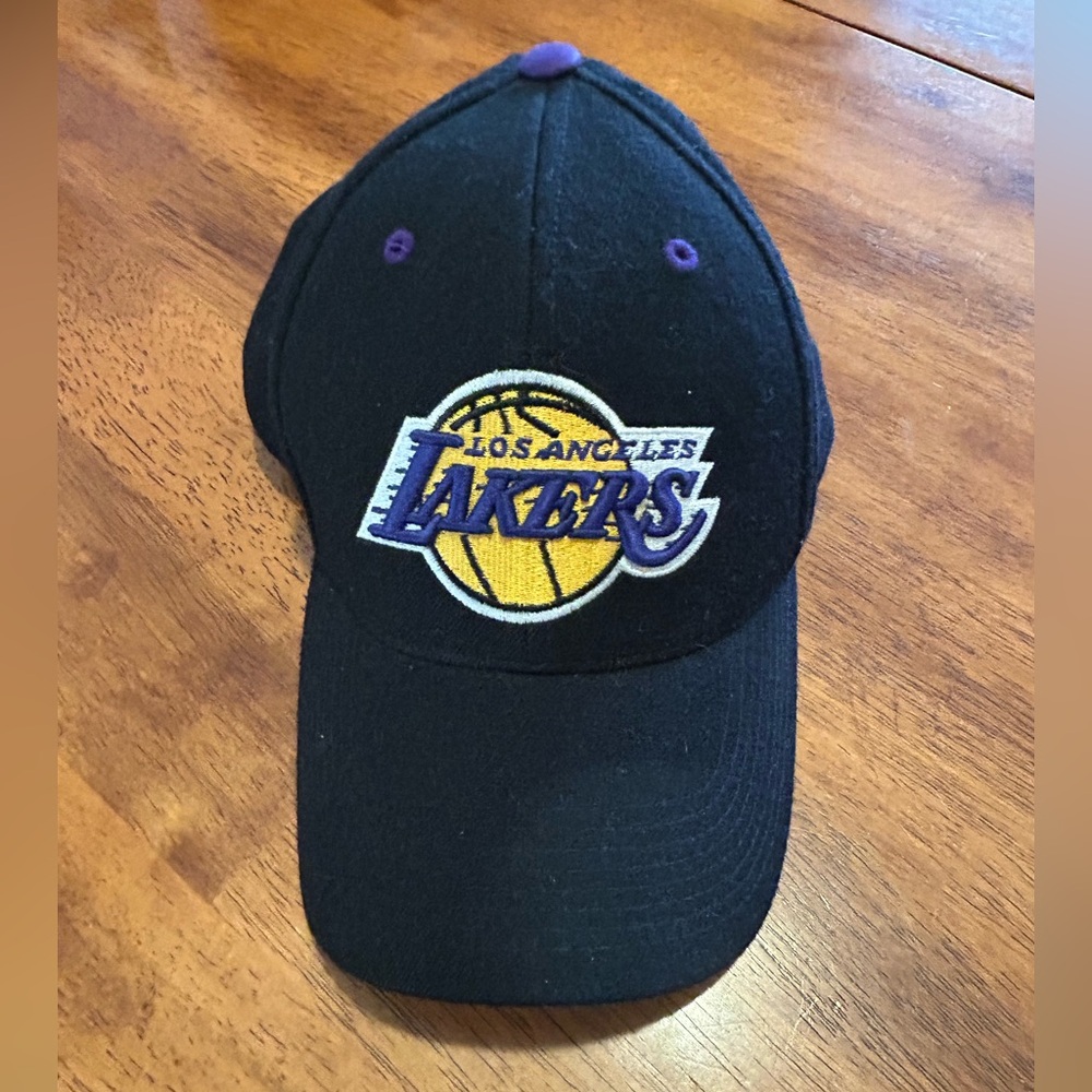 Los Angeles LA Lakers Wool Black Baseball Cap, One-Size Fits Most, Adjustable